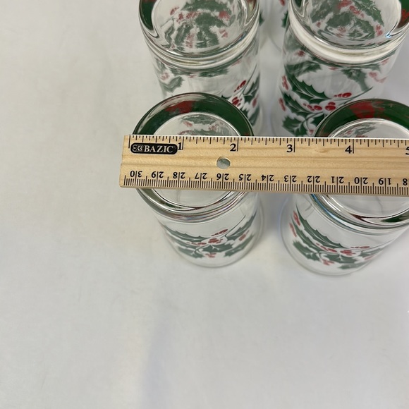 VINTAGE Bartlett Collins/Tumblers Set Of 6 Holly  Glasses - Picture 15 of 16